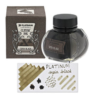 Platinum Classic Bottled Ink in Sepia Black - 60 mL