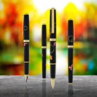 Platinum Classic Maki-e Fountain Pen with Gold Fish Design - 18K Gold Fountain Pen