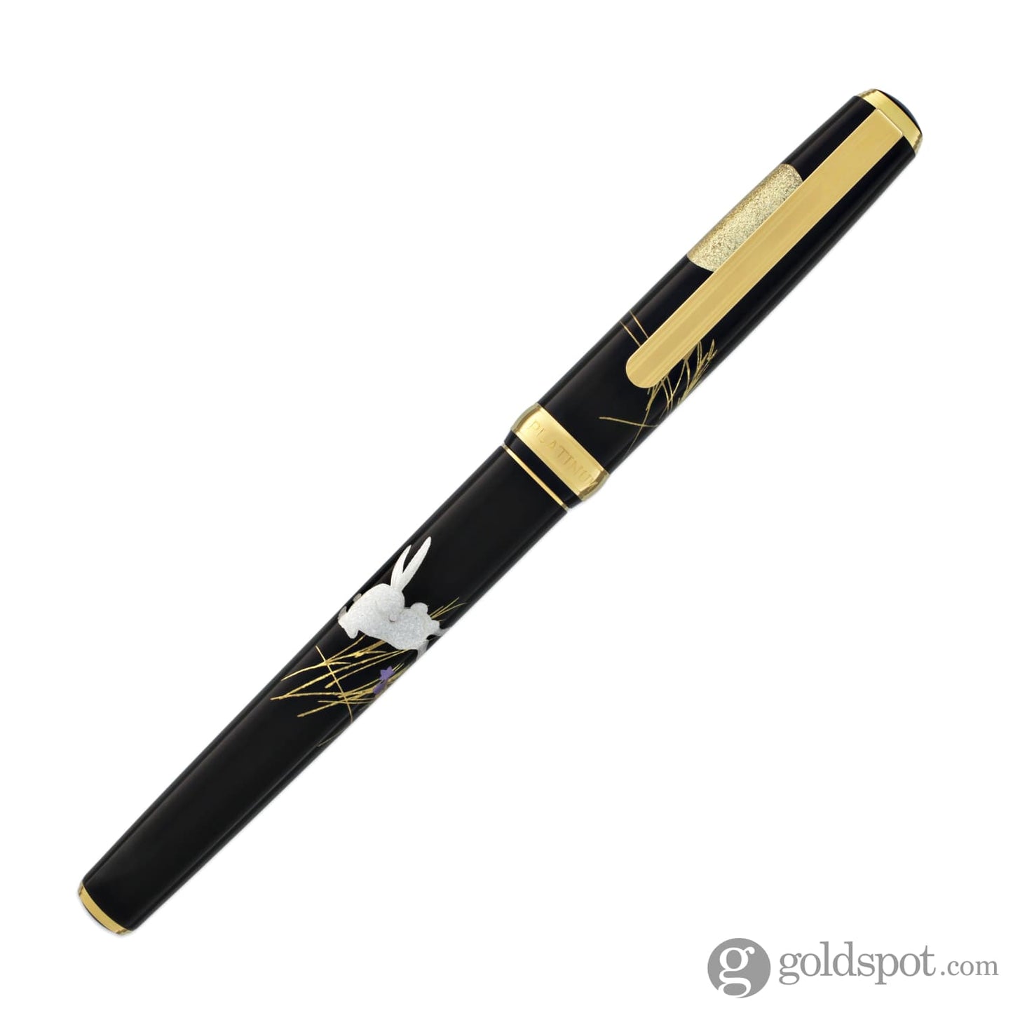 Platinum Classic Maki-e Fountain Pen with Moon and Rabbit Design - 18K Gold Fountain Pen