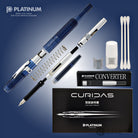 Platinum Curidas Retractable Abyss Blue Fountain Pen Fountain Pen