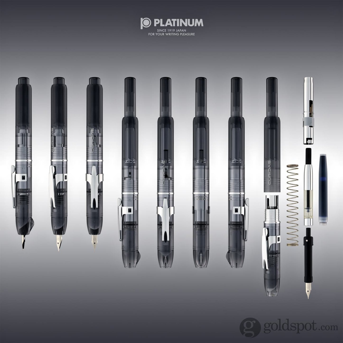 Platinum Curidas Retractable Graphite Smoke Fountain Pen Fountain Pen