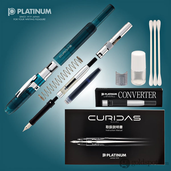 Platinum Curidas Retractable Urban Green Fountain Pen Fountain Pen
