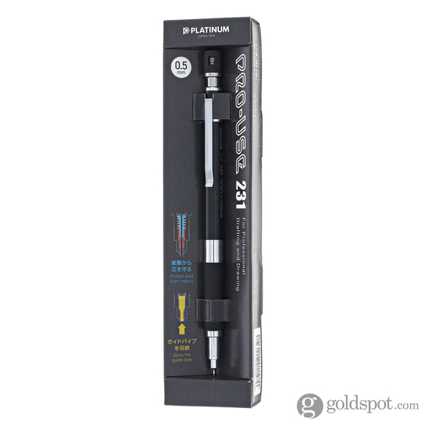 Platinum Pro-Use 231 Mechanical Pencil in Black - 0.5mm Mechanical Pencils