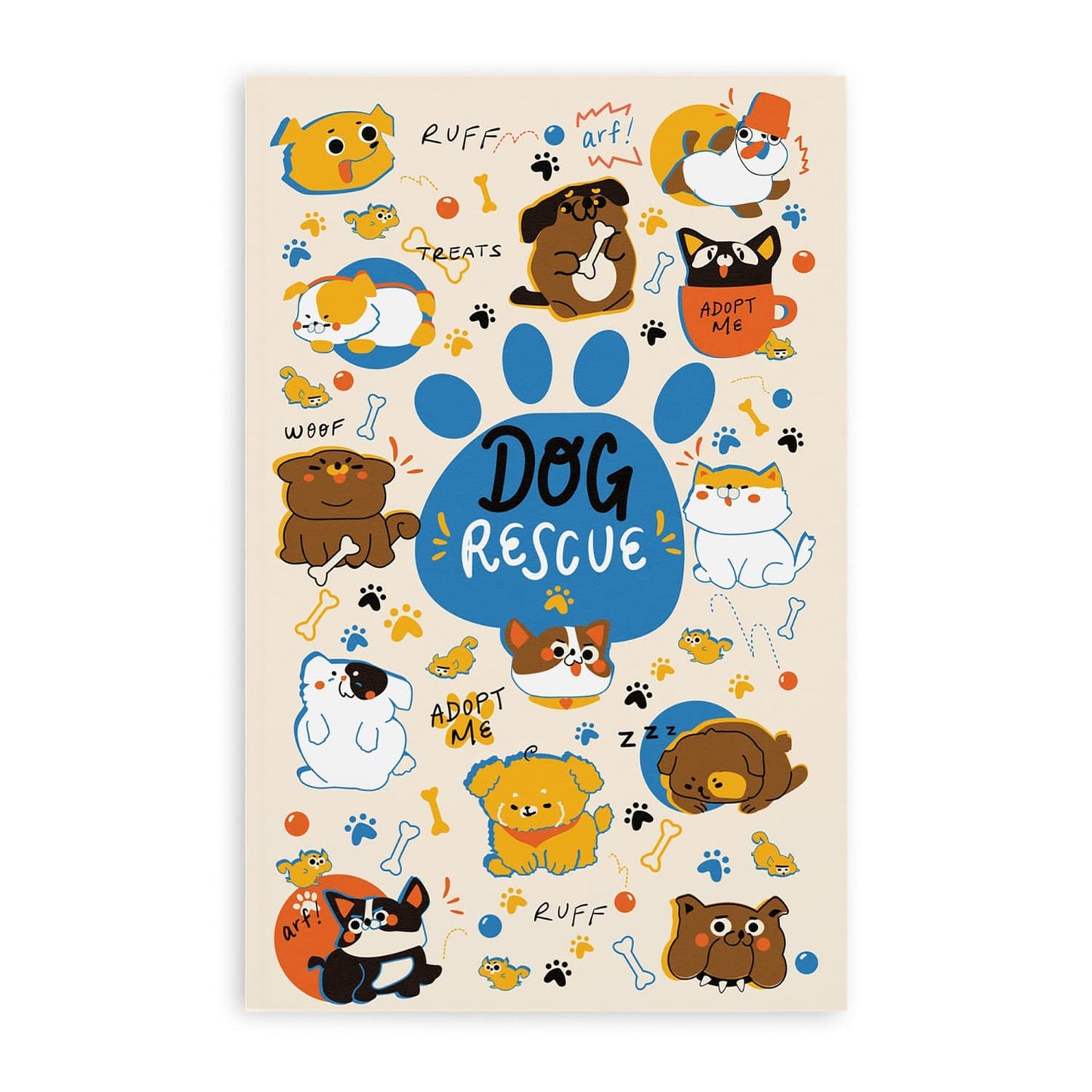 Retro 51 Dog Rescue 5 Notebook - Dotted Notebooks Journals