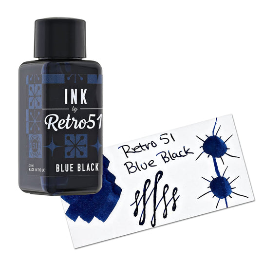 Retro 51 Fountain Pen Ink in Blue Black - 30ml