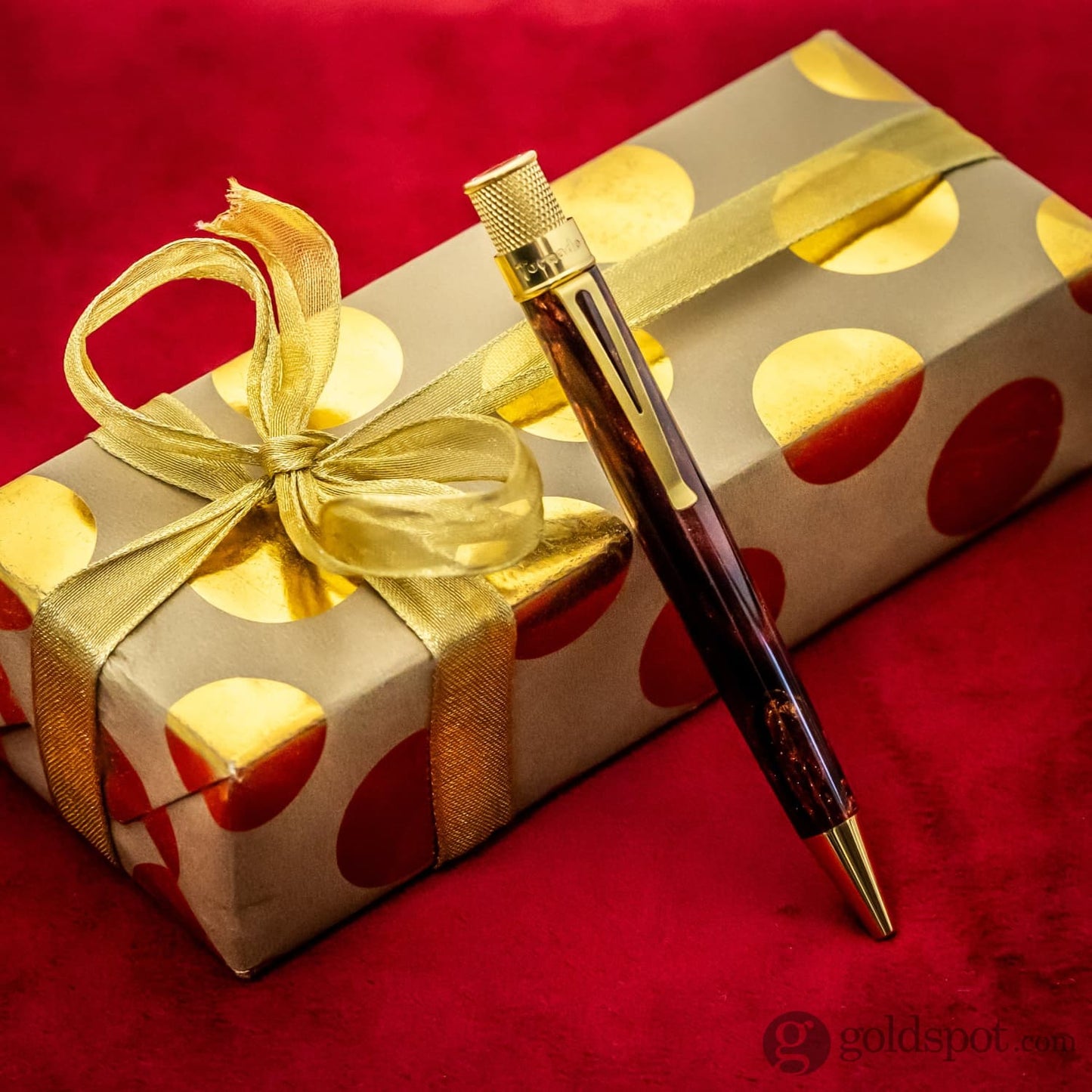 Retro 51 Goldspot Exclusive Tornado Rollerball in ’Tis the Season Diamondcast Resin Rollerball Pen