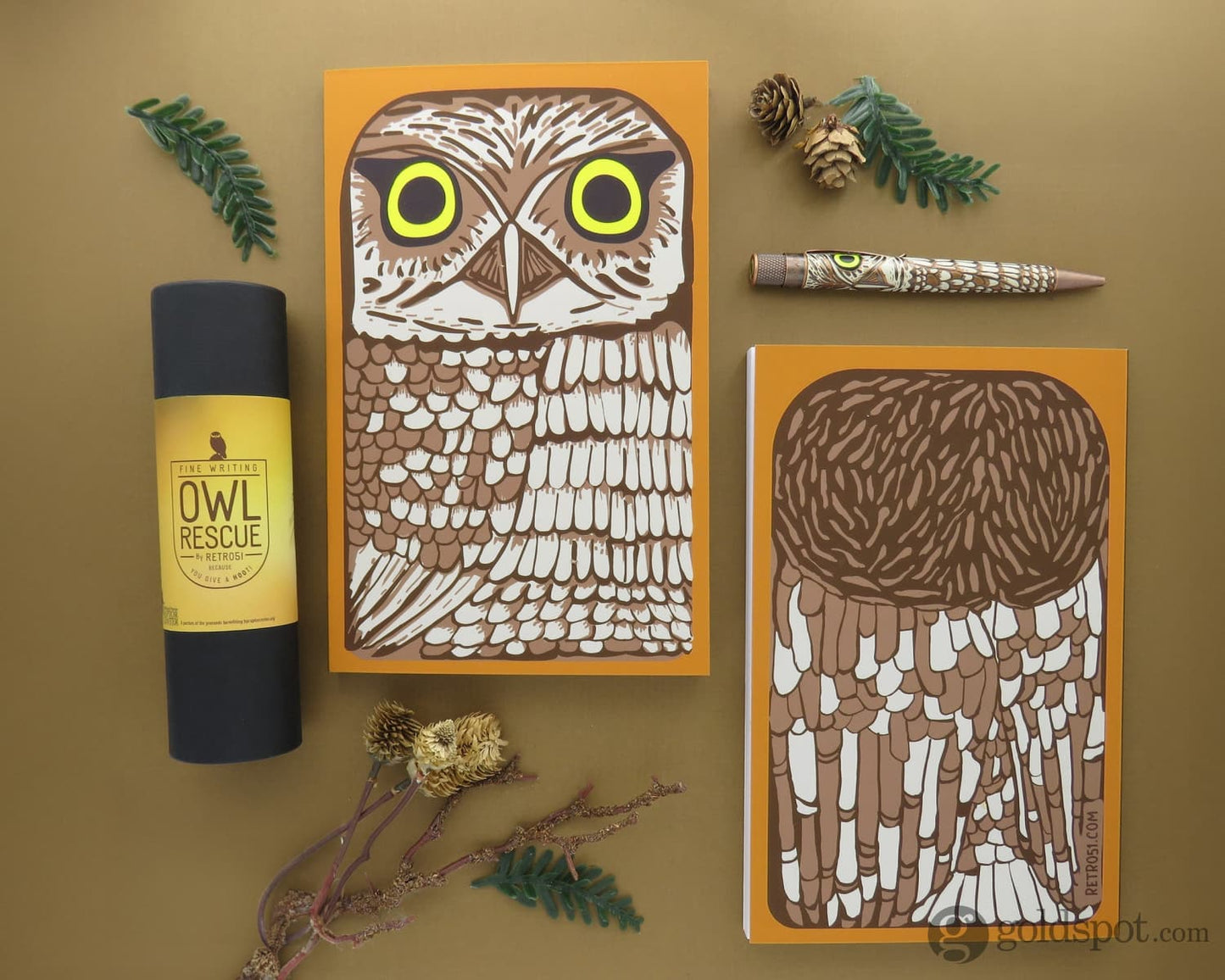Retro 51 Owl Rescue Notebook - Dotted Notebooks Journals