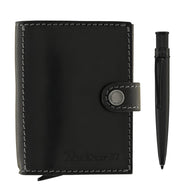 Retro 51 Pularys Modern Traveler Set Black Leather with Tornado Elite Stealth Ballpoint Pen