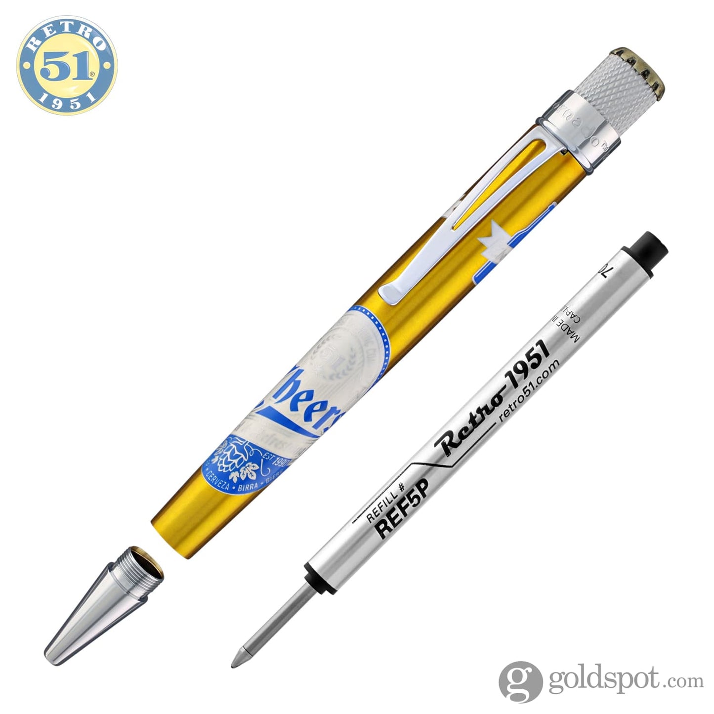 Retro 51 Tornado Cheers Speakeasy Rollerball Pen Goldspot Pens