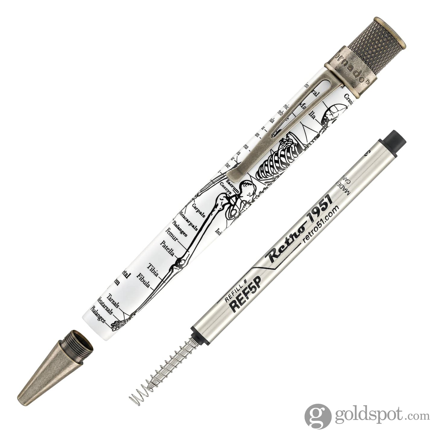 Retro 51 Tornado Dr. Gray Rollerball Pen & 1.15mm Mechanical Pencil Set Pen and Pencil Sets