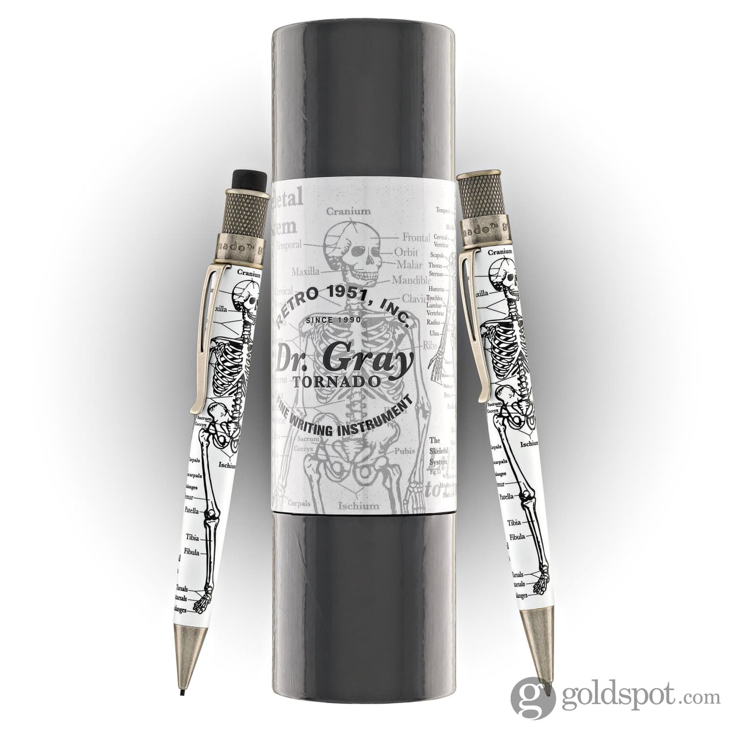Retro 51 Tornado Dr. Gray Rollerball Pen & 1.15mm Mechanical Pencil Set Pen and Pencil Sets