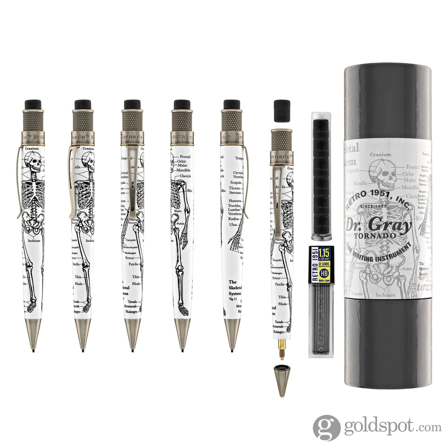 Retro 51 Tornado Dr. Gray Rollerball Pen & 1.15mm Mechanical Pencil Set Pen and Pencil Sets