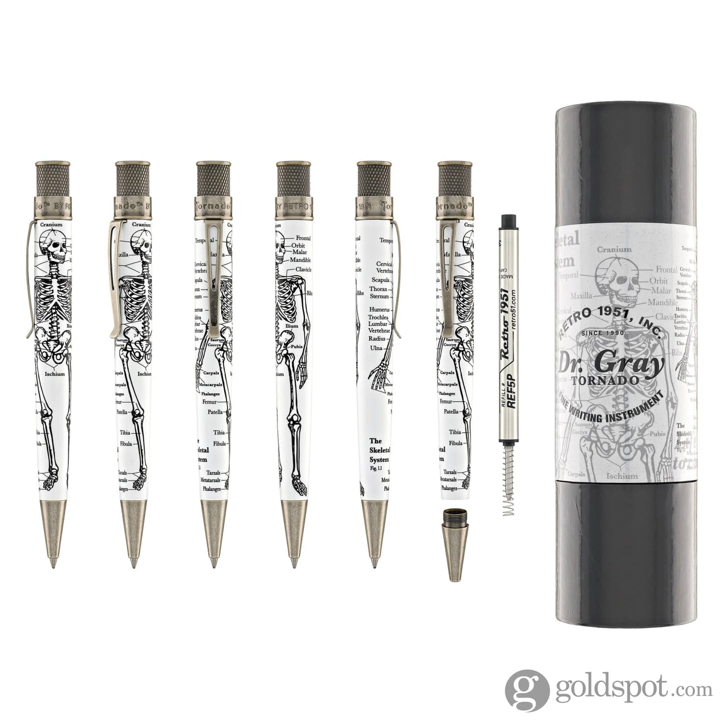 Retro 51 Tornado Dr. Gray Rollerball Pen & 1.15mm Mechanical Pencil Set Pen and Pencil Sets