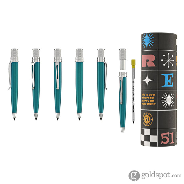 Retro 51 Tornado Elite Ballpoint Pen in Turquoise Ballpoint Pens