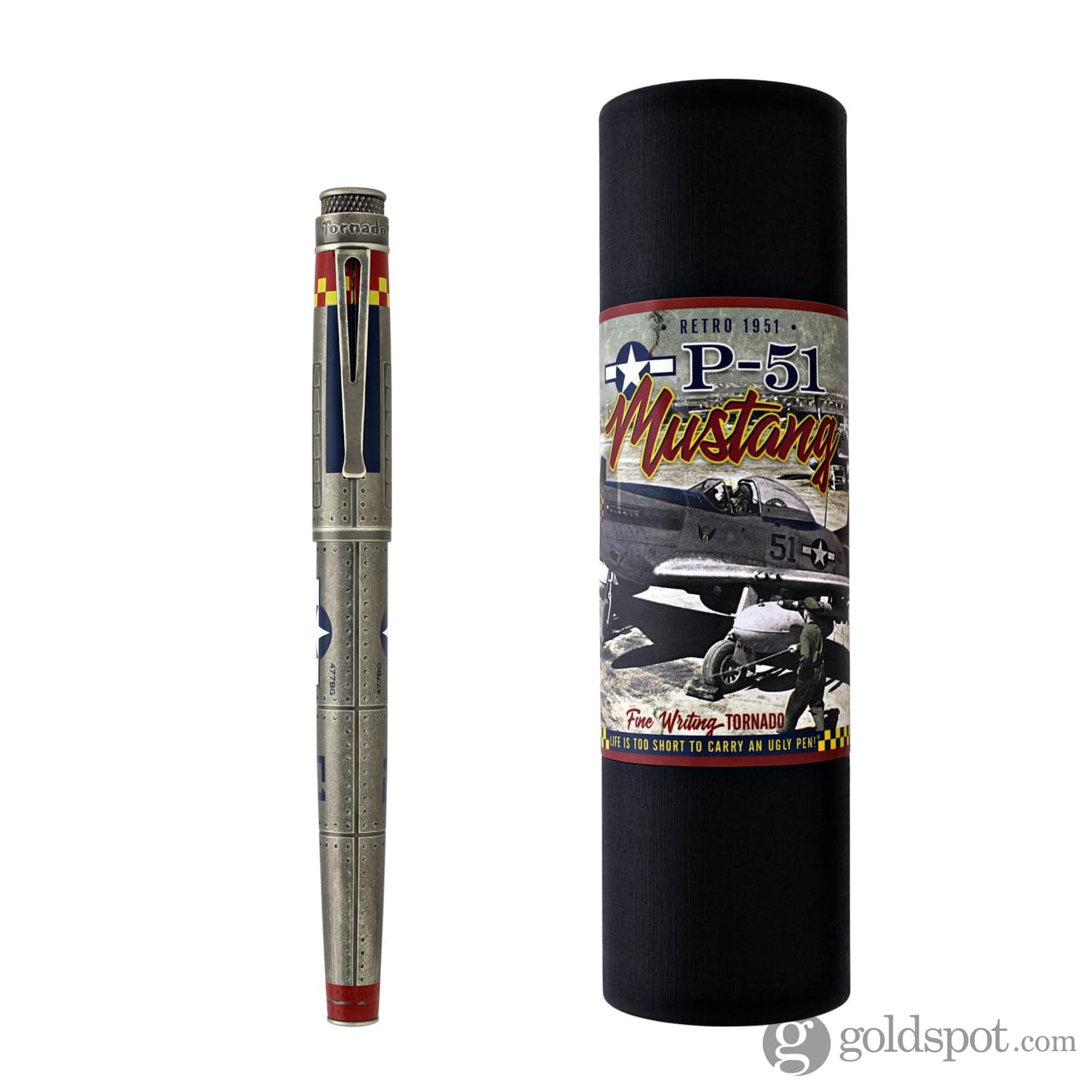 Retro 51 Tornado Fountain Pen in P-51 Mustang Fountain Pen