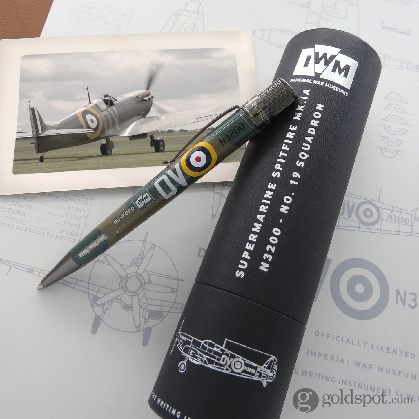 Retro 51 Tornado IWM Collection Rollerball Pen in Spitfire N3200 Rollerball Pen