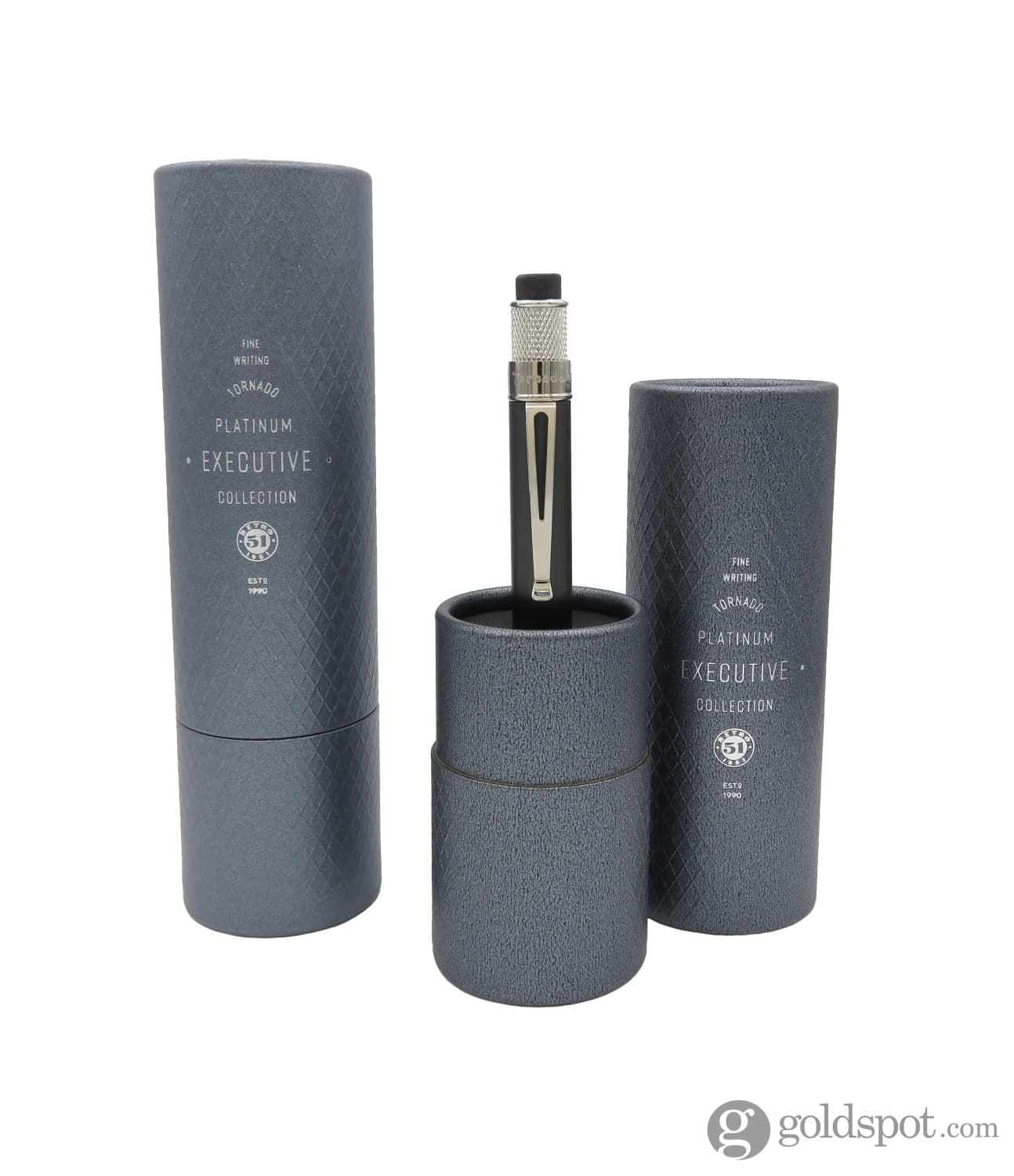 Retro 51 Tornado Mechanical Pencil in Black Nickel Platinum - 1.15mm Mechanical Pencils