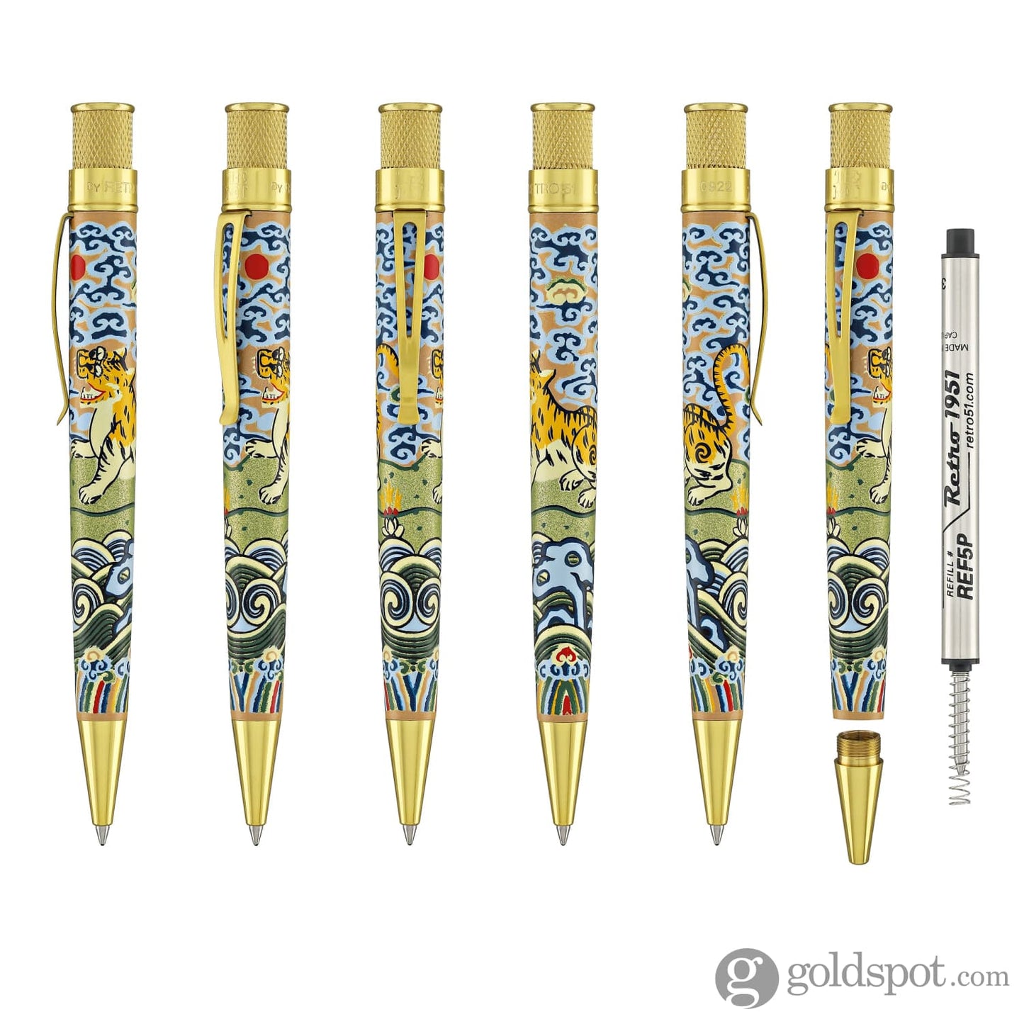 Retro 51 Tornado Metropolitan Rollerball in Chinese Tiger Rank Badge Rollerball Pen