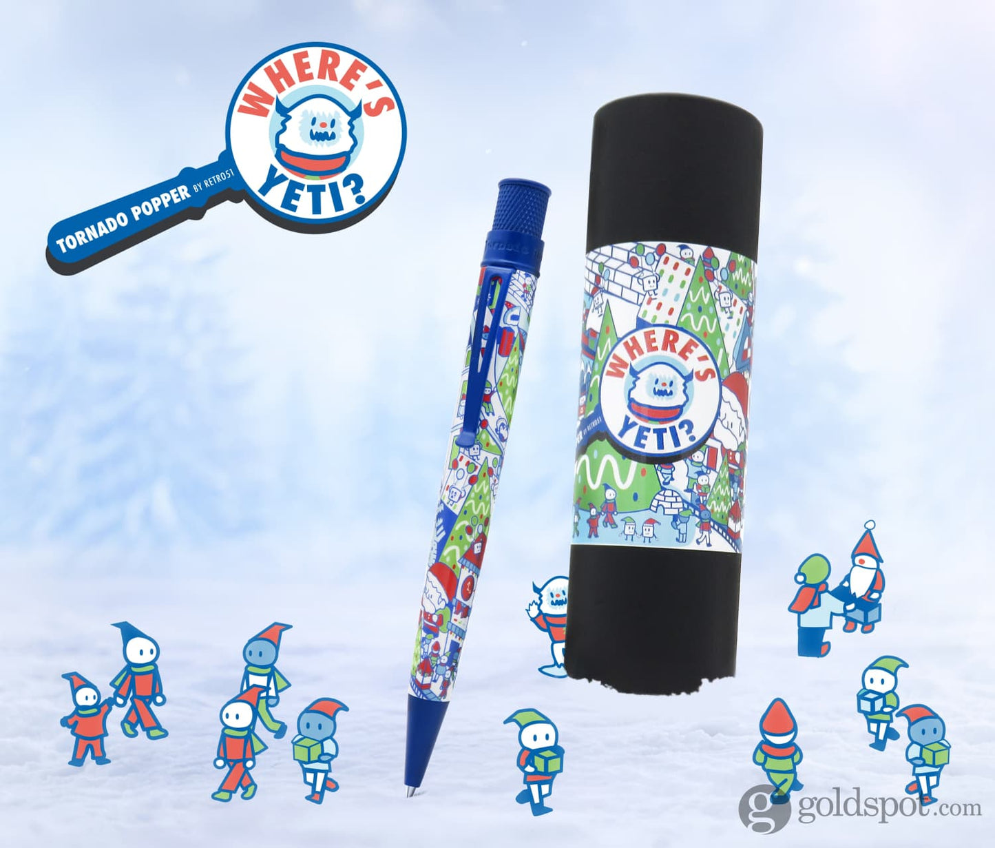 Retro 51 Tornado Popper Rollerball Pen Where’s Yeti? A Holiday Tale - Limited Edition Rollerball Pen