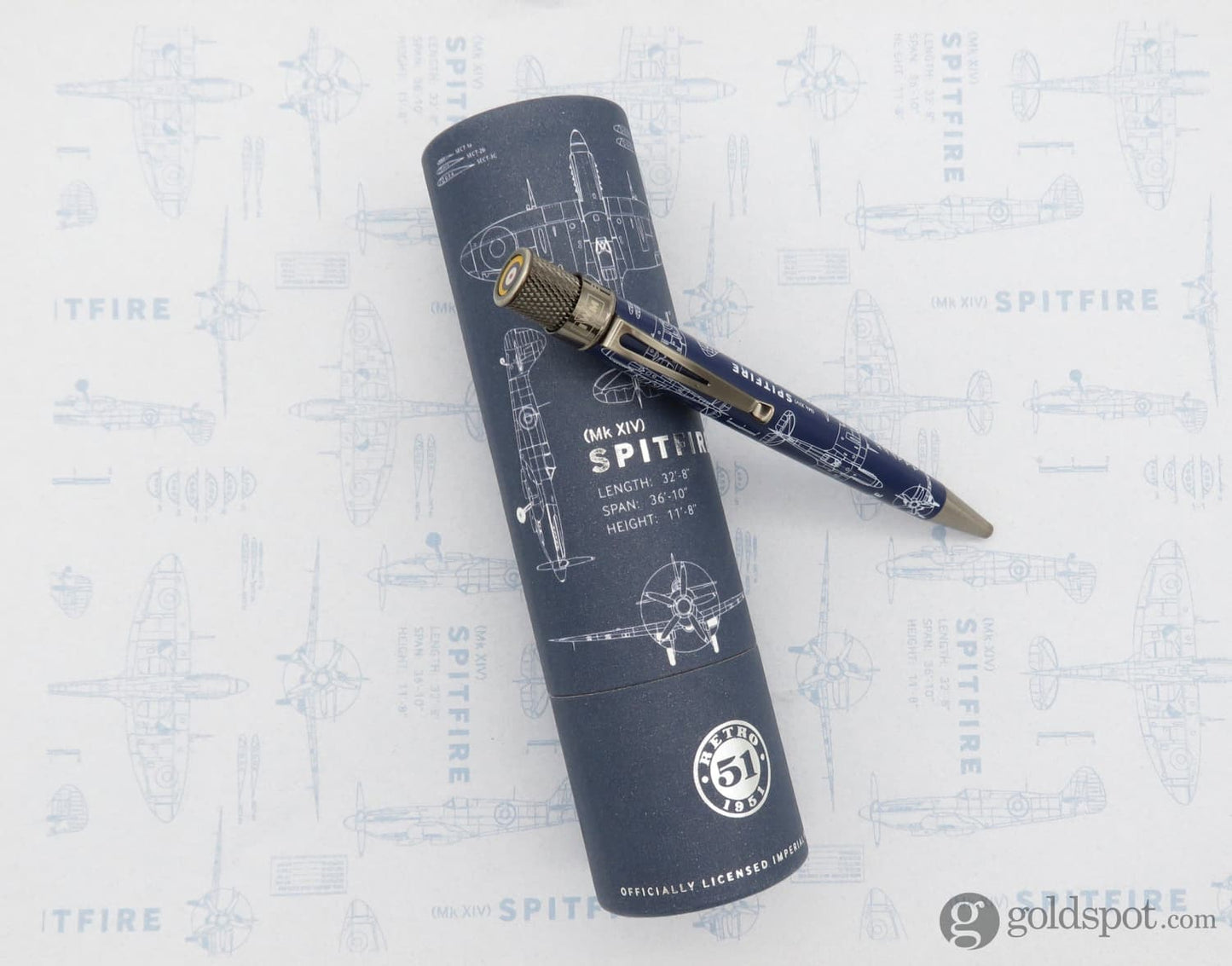 Retro 51 Tornado Rollerball Imperial War Museums Spitfire Blueprint Rollerball Pen