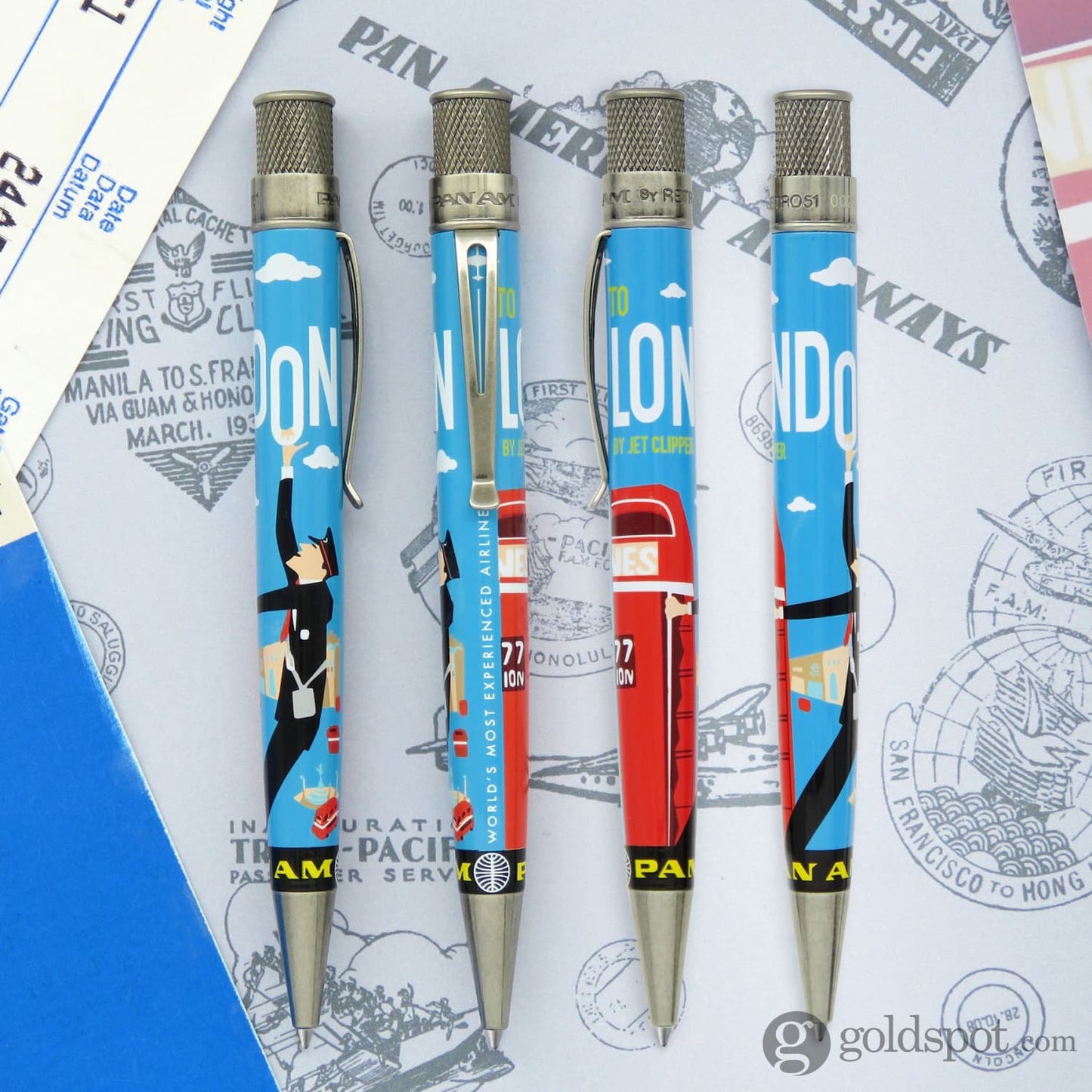 Retro 51 Tornado Rollerball Pen in Pan Am® London Rollerball Pen
