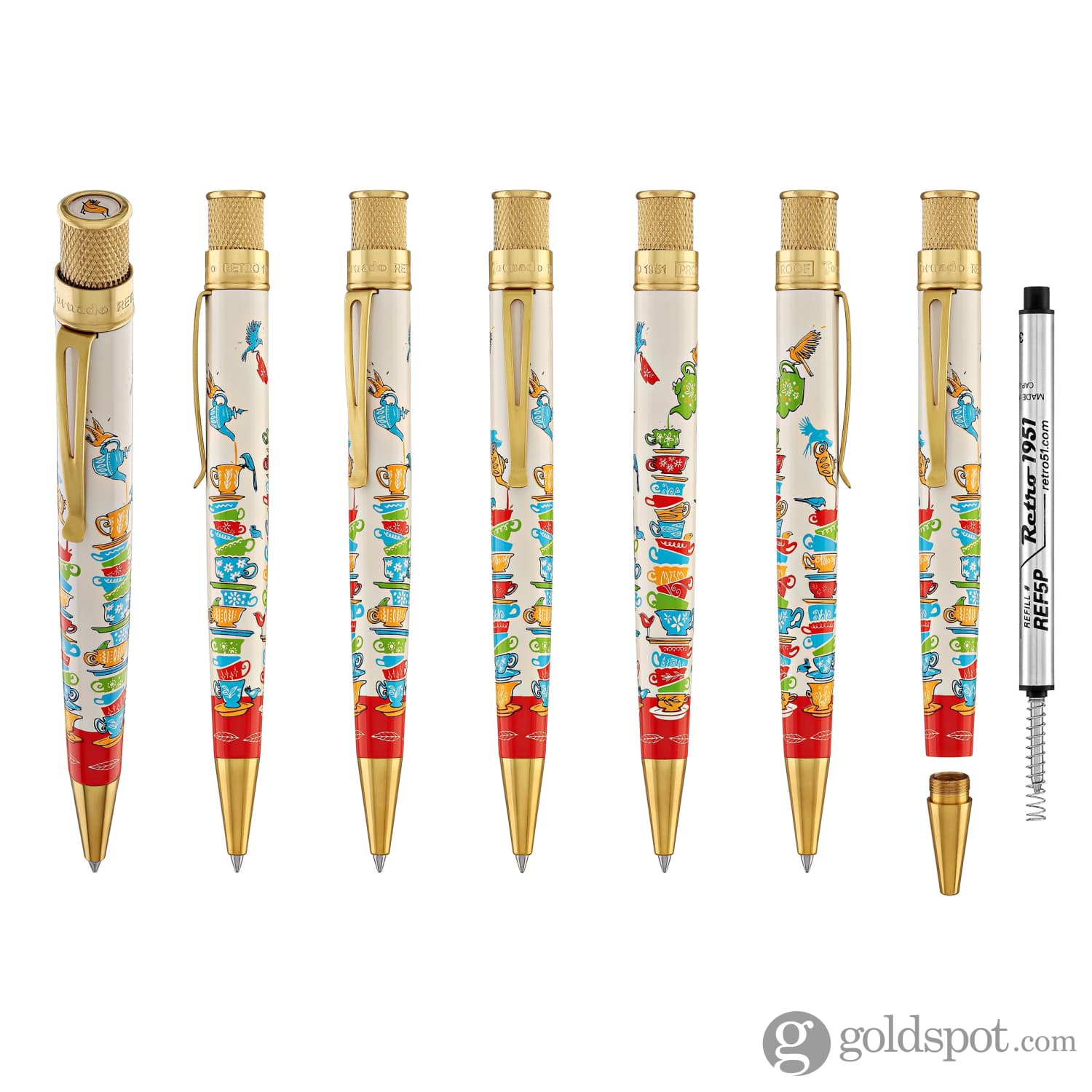 Retro 51 Goldspot Exclusive Tornado Rollerball Pen in Twee-Tea