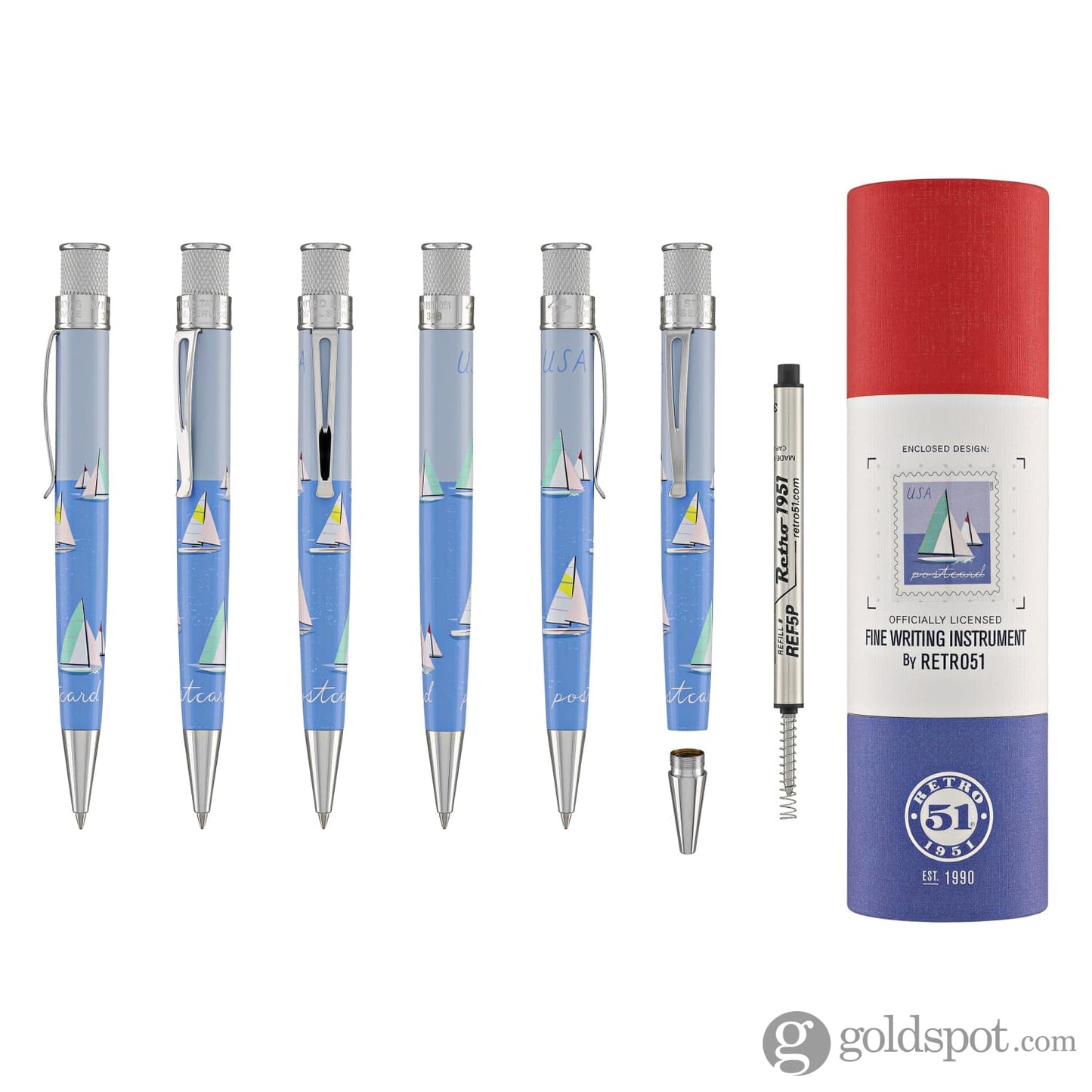 Retro 51 Tornado Rollerball Pen in USPS Sailboats Rollerball Pen