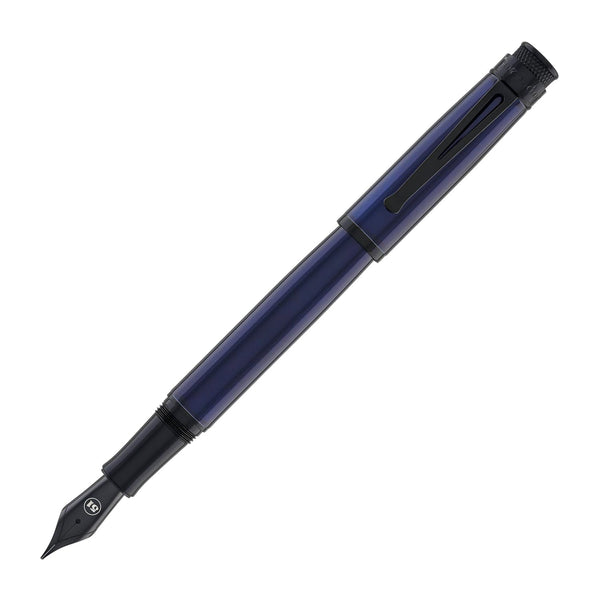 Retro 51 Tornado™ Stealth Fountain Pen in Blue Black Fountain Pen