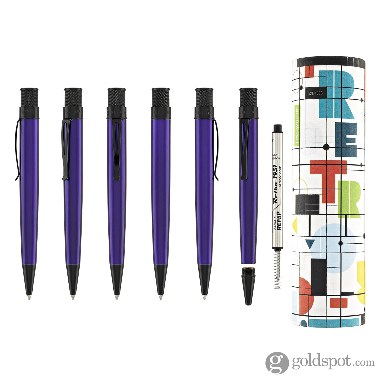 Retro 51 Tornado Stealth Rollerball Pen in Midnight Purple Rollerball Pen