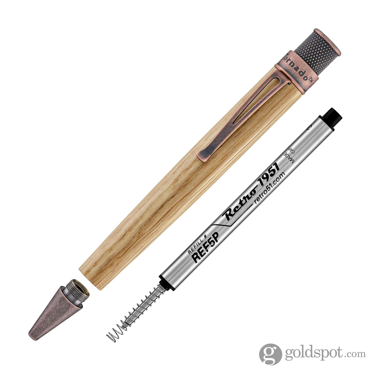 Retro 51 Tornado Woodworks Rollerball Pen in Bourbon Barrel Rollerball Pen
