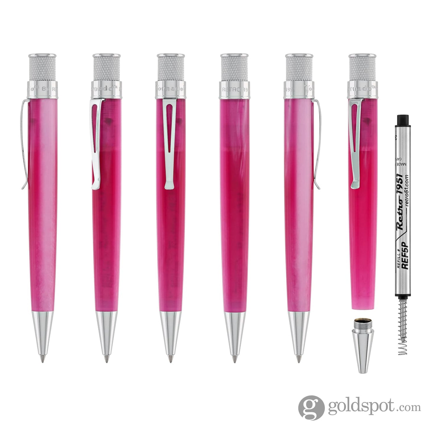 Retro 51 Vault Tornado Acrylic Rollerball Pen in Pink Cotton Candy Rollerball Pen