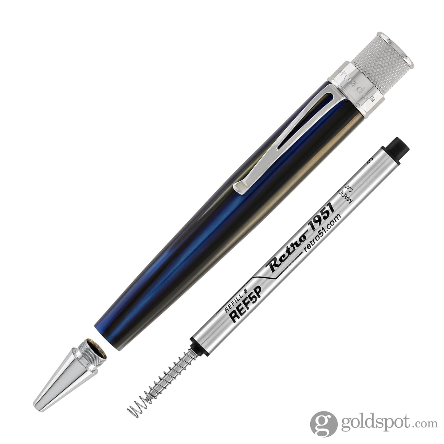 Retro 51 Vault Tornado BigShot Acrylic Rollerball Pen in Blue Curacao Rollerball Pen