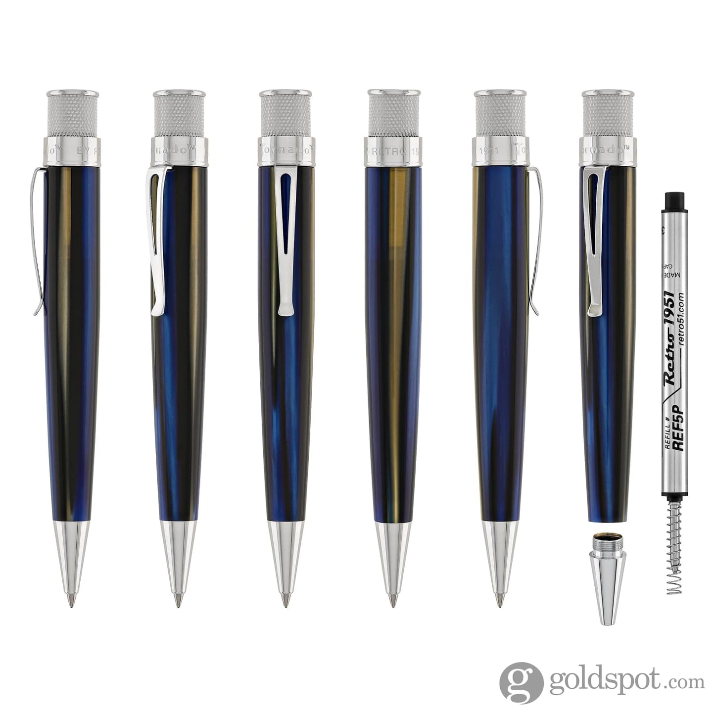Retro 51 Vault Tornado BigShot Acrylic Rollerball Pen in Blue Curacao Rollerball Pen