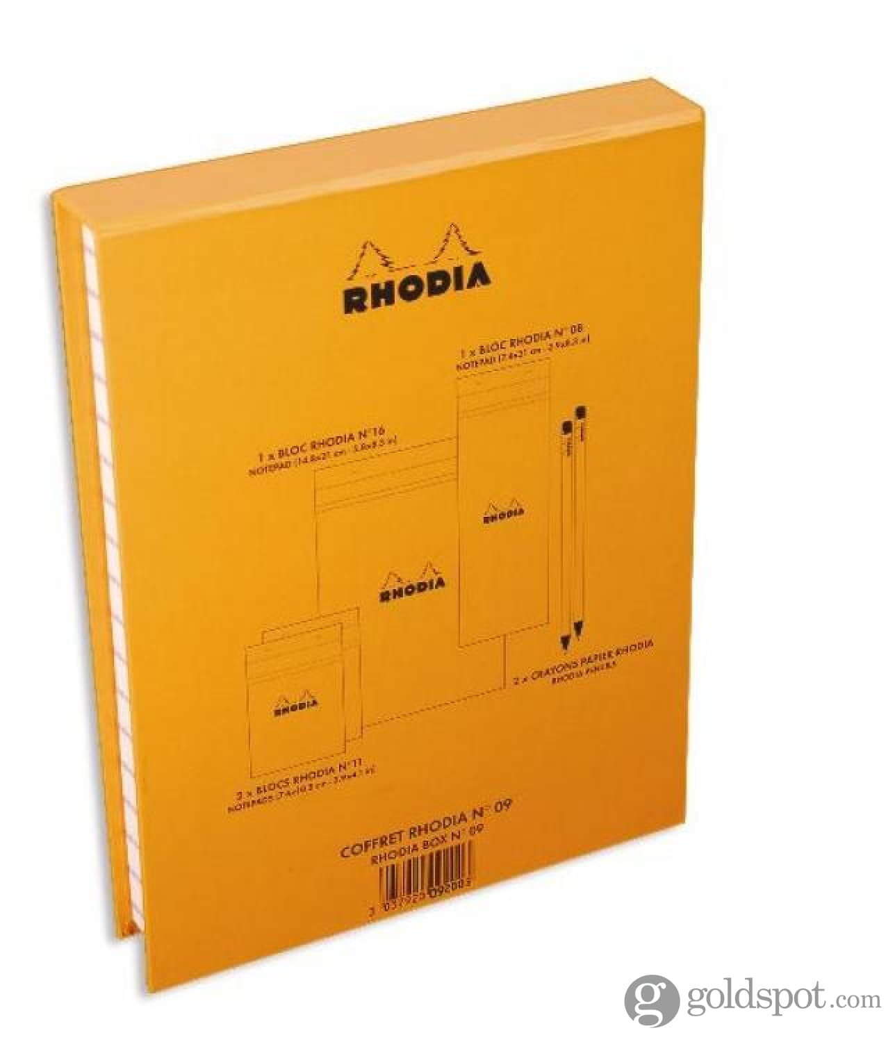 Rhodia Boutique Treasure Box in Orange - Four Notepads and Two Pencils Gift Sets