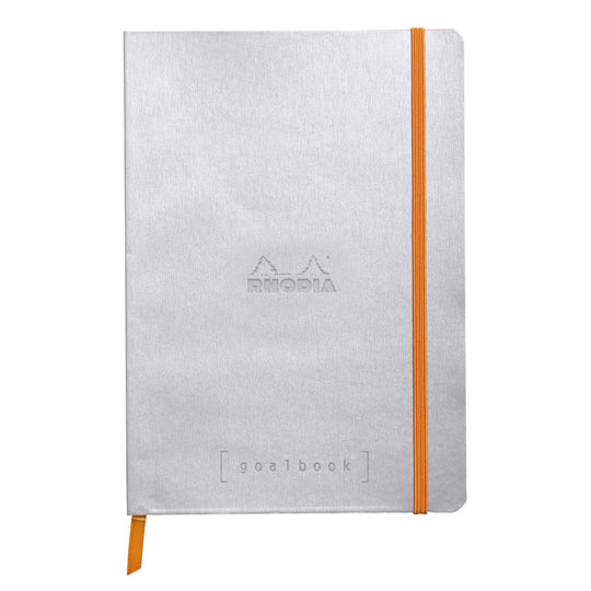 Rhodia Goalbook A5 Dot Grid Notebook in Silver - 5.75 x 8.25