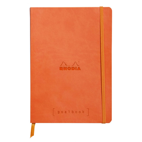 Rhodia Goalbook A5 Dot Grid Notebook in Tangerine - 5.75 x 8.25