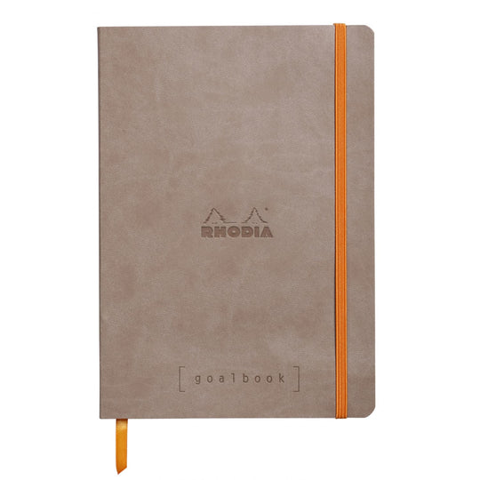 Rhodia Goalbook A5 Dot Grid Notebook in Taupe - 5.75 x 8.25