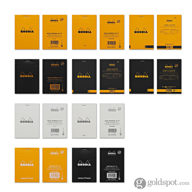 Rhodia Staplebound Notepad in Orange - 3.35 x 4.75 Notebooks Journals