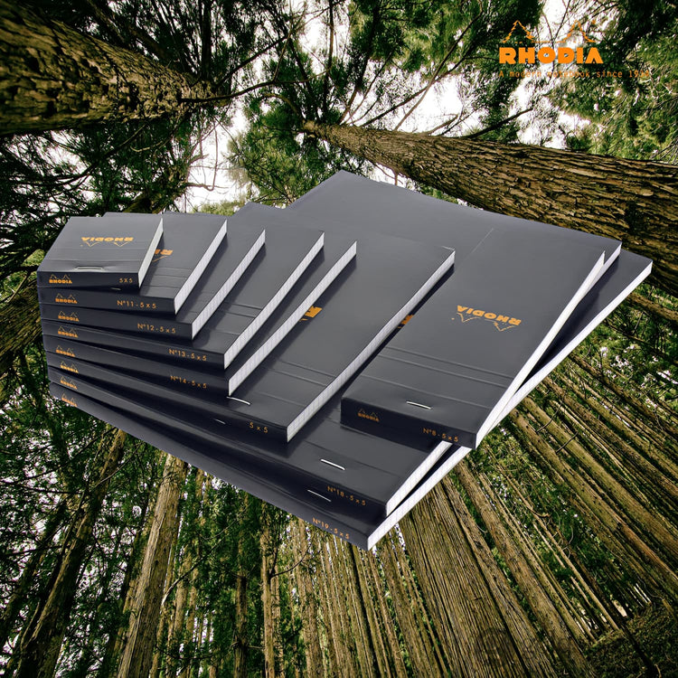 Rhodia No. 16 Staplebound 6 x 8.25 Notepad in Black Notebooks Journals