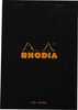 Rhodia No. 16 Staplebound 6 x 8.25 Notepad in Black Blank Notebooks Journals