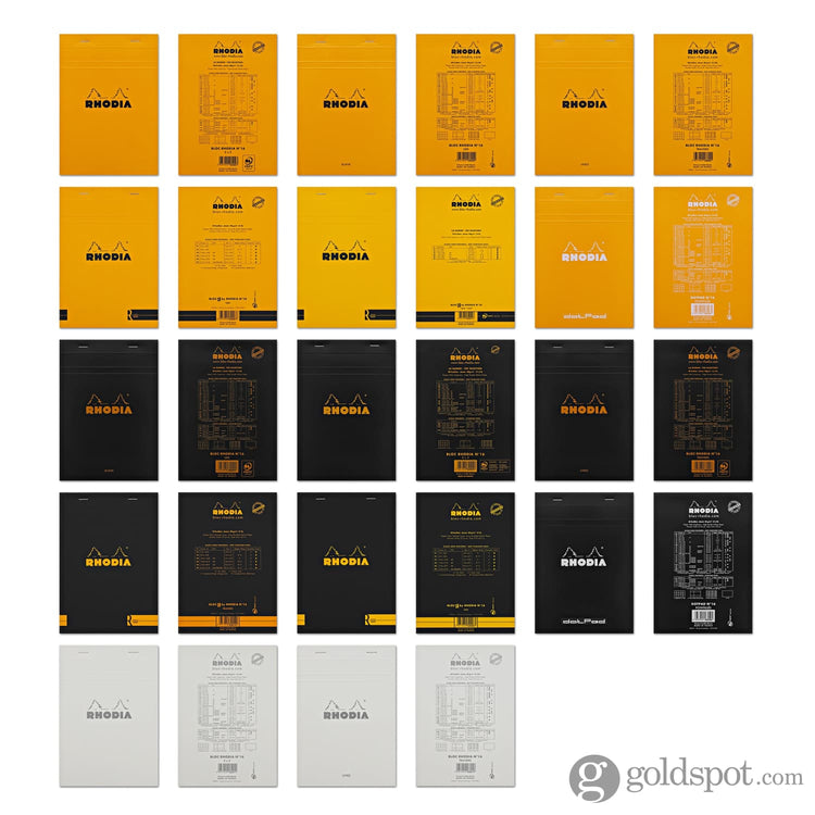 Rhodia No. 16 Staplebound 6 x 8.25 Notepad in Black Notebooks Journals