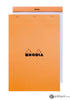 Rhodia No. 16 Staplebound 6 x 8.25 Notepad in Orange Lined with Margin Notebooks Journals