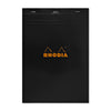 Rhodia No. 18 Staplebound 8.25 x 11.75 Notepad in Black Notebooks Journals