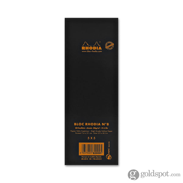 Rhodia No. 8 Staplebound 3 x 8.25 Notepad in Black Notepad