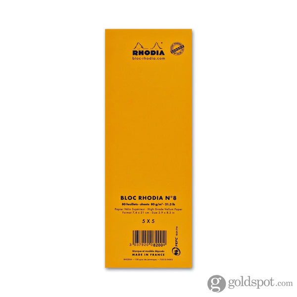 Rhodia No. 8 Staplebound 3 x 8.25 Notepad in Orange Notepad