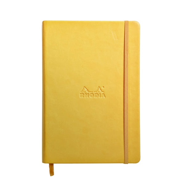 Rhodia Rhodiarama Webbies Notebook in Yellow Blank - 5.5 x 8.25 Notebook