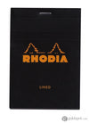 Rhodia Staplebound Notepad in Black - 3.375 x 4.75 Lined Notebooks Journals