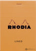 Rhodia Staplebound Notepad in Orange - 3.35 x 4.75 Lined Notebooks Journals