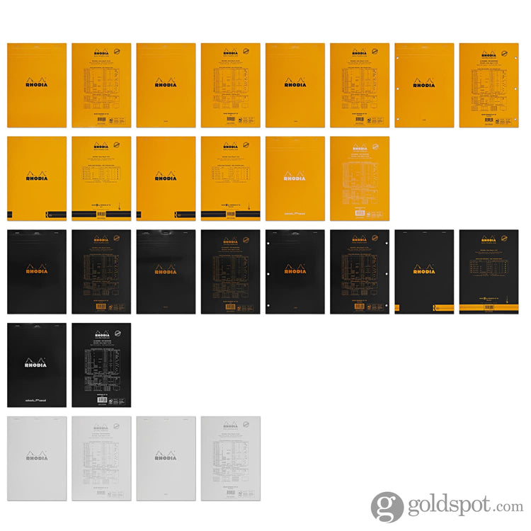 Rhodia Staplebound 8.25 x 11.75 R Premium Notepad in Black Notebooks Journals