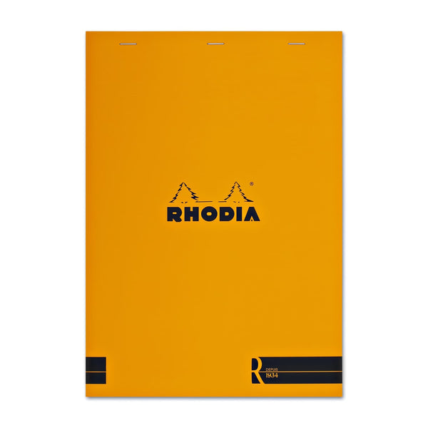 Rhodia Staplebound 8.25 x 11.75 R Premium Notepad in Orange Notebooks Journals